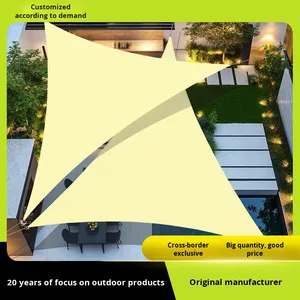 Vier-Ecken wasserdichter dreieckiger Sonnenschutz Segel Outdoor Baldachin für Camping Schwimmbad UV HDPE Oxford Regenschutz Sonnenschutz