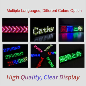 Aplicación de etiqueta LED avanzada, insignia de iluminación programable, Mensaje de desplazamiento LED de alta visibilidad, pantalla colorida, insignia de nombre LED Unisex - Product Image 3