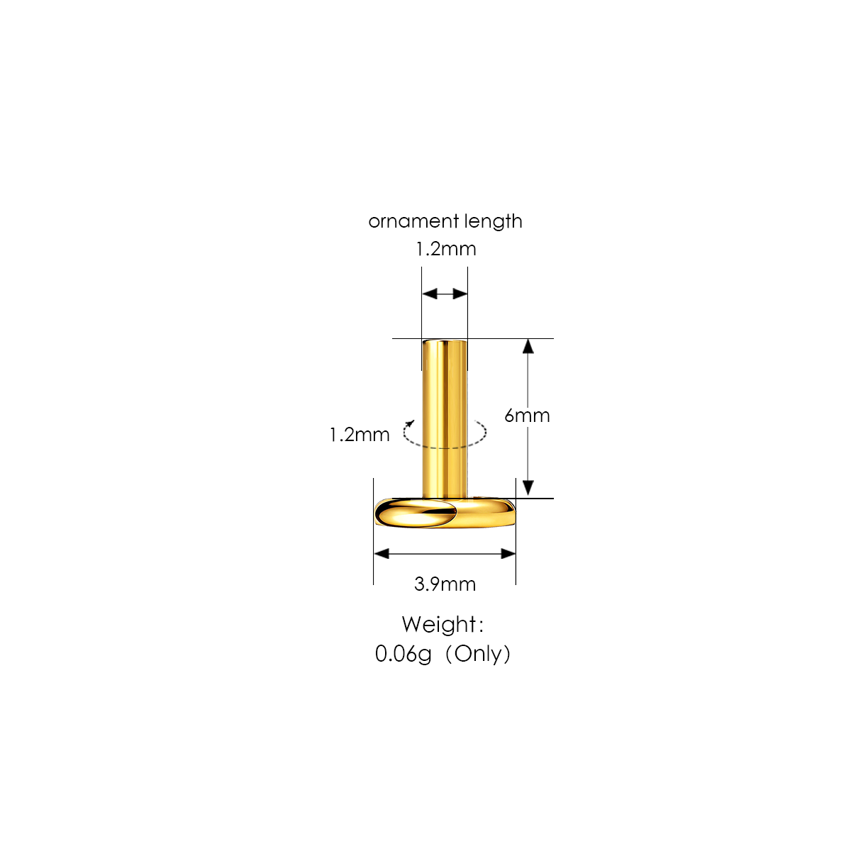 Gold Plated - 6mm