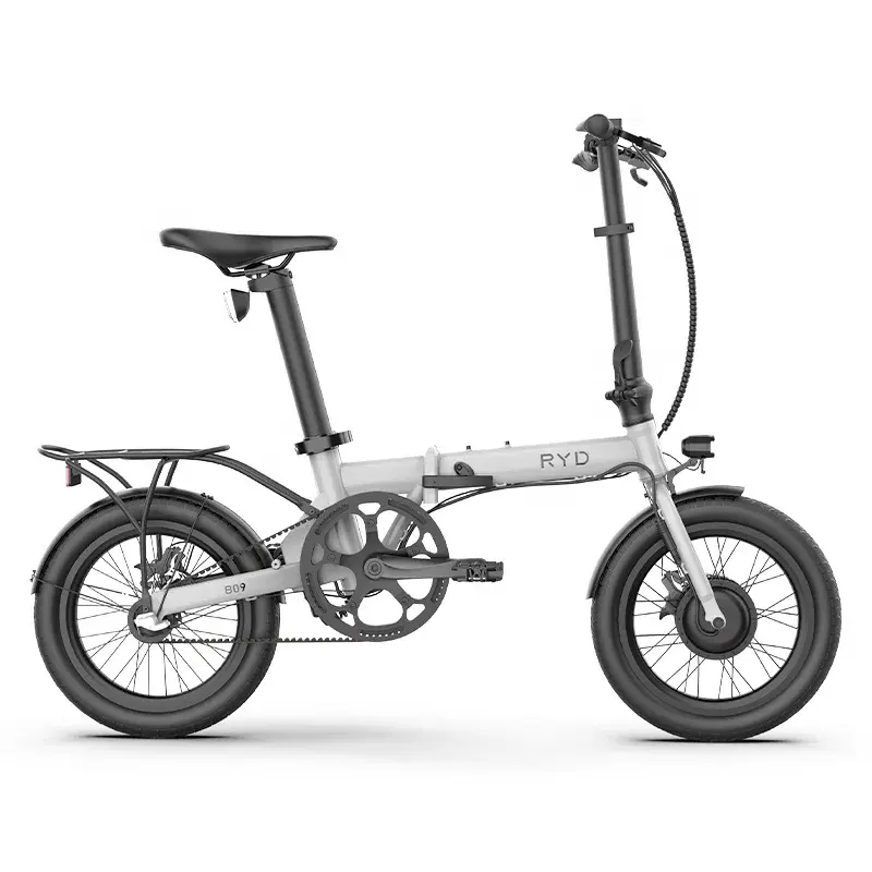 36V 250W 6.4AH light weight 16 inch LG Lithium battery city road electric e bike folding mini e bike with carbon belt drive