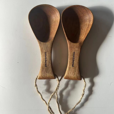 Acacia Wood Household Kitchen Baking Utensils Measuring Coffee Scoop Powder Spiece Salt Measuring Spoon,Salad Spoon