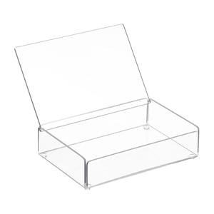 Satılık açık kapaklı özelleştirilmiş küçük akrilik durumda dikdörtgen şeffaf akrilik kutu - Product Image 2