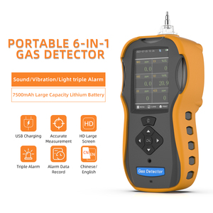Safewill Atacado ES60A Detector de Gás Portátil Multi 6 em 1 EX/<span class=keywords><strong>O2</strong></span>/CO/H2S/VOC Monitor Analisador de Gás de Escape