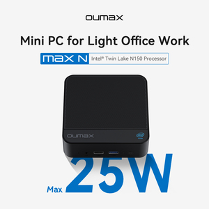 Oumax Win11 N100/N150 Mini PC 12th CPU 16GB DDR4 500G SSD Mini Desktop <strong>Computer</strong> 4K Dual LAN 2 Display WiFi6 BT5.2 - Product Image 2