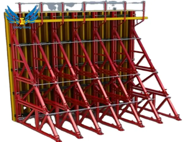 Lianggong Single sided Bracket Reusable Steel Formwork Construction Diagonal Brace Type Truss Type formwork for concrete wall