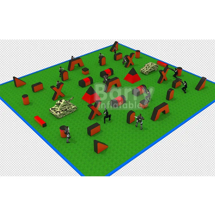 Paintball inflável camuflado infantil, pvc crianças e adultos barato obstáculo camuflagem