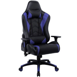 सस्ते तैयार रॉकिंग स्टेपल्स वर्टन गेमिंग चेयर ब्लू बोडेड चमड़े के लक्जरी कंप्यूटर घर वयस्कों को पहियों के साथ चेज़ गेमर प्रो - Product Image 1