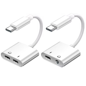 DAC 2 in 1 Splitter AUX tipi C için 3.5MM USB C OTG adaptörü için IP15 Pro Max bağlayıcı tipi C Jack ses hızlı şarj - Product Image 1