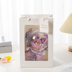 愛の贈り物の中に石鹸の花が付いた最高品質の新しい花の花束透明なボボ風船