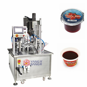 YB-FBJ dönen somun fincan yapıştırma makinesi dondurma yoğurt kabı dolum ve yapıştırma makinesi - Product Image 1