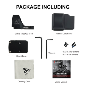 Ống ngắm điểm đỏ Red Win Cobra 1x26x22 MTR, đa tâm ngắm, 50000 giờ hoạt động, tự động bật khi rung, chân đế 2P - Product Image 6