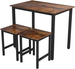 Wholesale <strong>3</strong> Piece Dining <strong>Table</strong> <strong>Set</strong> Space Saving Kitchen <strong>Table</strong> <strong>Set</strong> for 2 Small Dining <strong>Tables</strong> and Chairs for Kitchen Apartment - Product Image 1