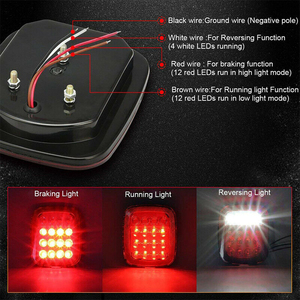 אוניברסלי 16 LED להפסיק זנב איתות גיבוי הפוך בלם עמילות סמן אורות מנורות עבור ג 'יפ YJ JK <span class=keywords><strong>CJ</strong></span> משאית קרוואן 12V