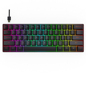 Benutzer definierte RGB Hintergrund beleuchtung kompakt Anti-Ghost ing Mini 61 Tasten 60% Gaming Mechanische Tastatur für Computer
