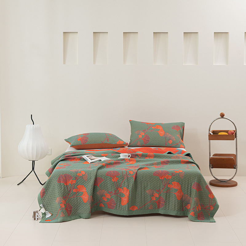 Ginkgo leaf tangerine green