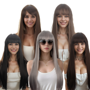 安信HT纤维长直刘海Cosplay日常使用其他合成假发 - Product Image 2