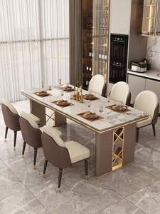 Mesas planas y grandes para restaurante, mesa de comedor rectangular para el hogar, villa, de gama alta, modernas y de lujo - Product Image 5