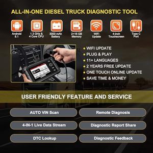 Ra mắt Máy Quét Chẩn Đoán toàn hệ thống xe Tải Hạng Nặng x431 crp129hd với hơn 51 thương hiệu 7 + dịch vụ - Product Image 6