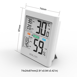 BALDR-termómetro Digital B0135 con retroiluminación para interiores, medidor de humedad, higrómetro - Product Image 4