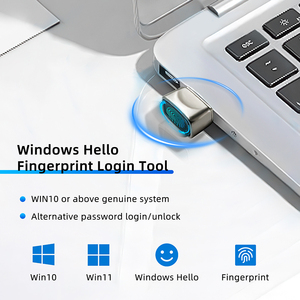 Lector biométrico de metal con interfaz USB, escáner seguro de huellas dactilares para Windows 10/11, Hello Biometrics Secure Login - Product Image 3