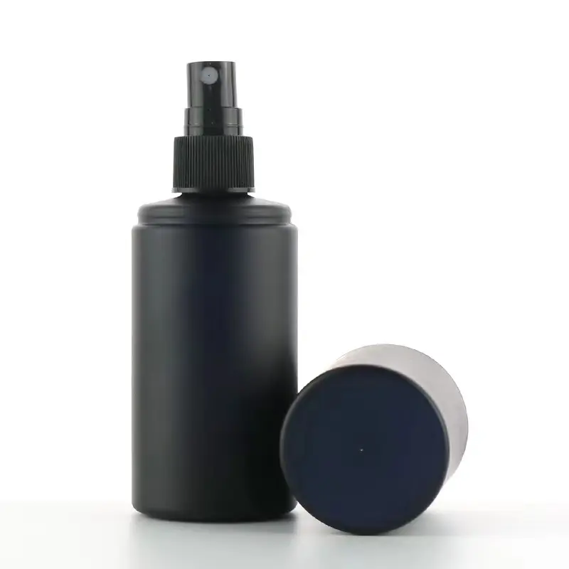 化粧品カスタムカラーラウンドミストスプレーボトル用120mlPETプラスチックブラックマットスプレーポンプボトル