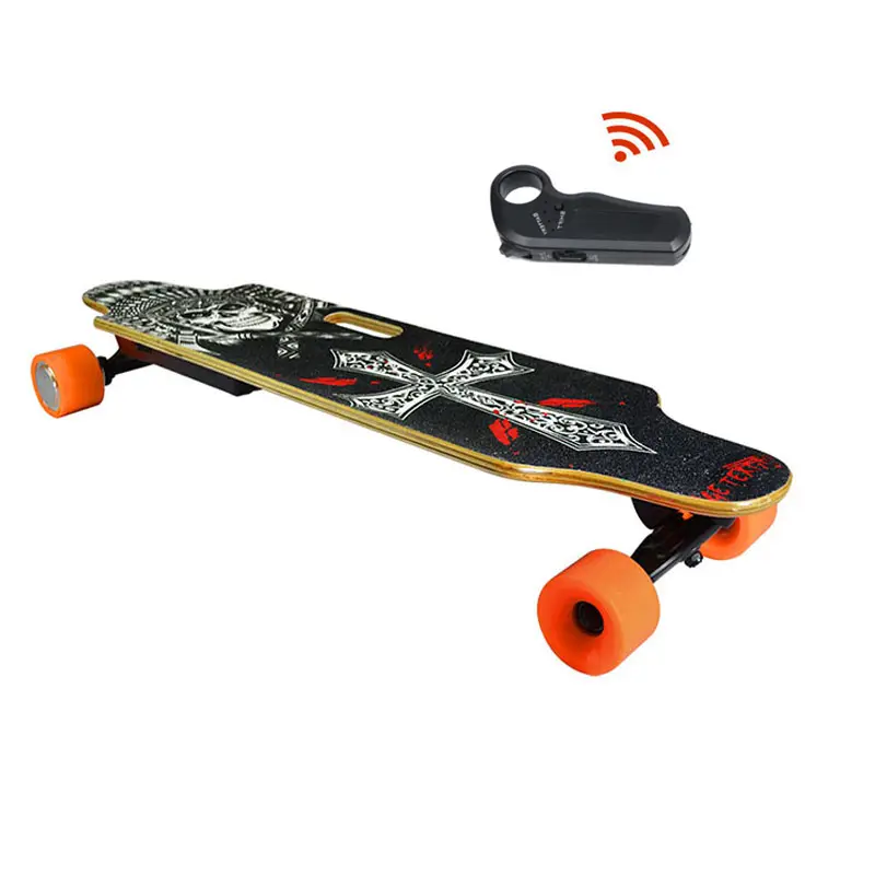 Linksports más de 4 ruedas dragón monopatín de cuatro ruedas eléctrico de Control remoto alimentado patineta Longboard para adultos