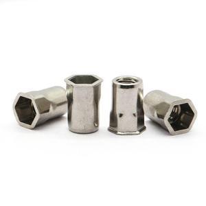 Dişli ekler açık uçlu yarım altıgen somun perçin s kör perçin somun somun perçin SS304 paslanmaz çelik azaltmak altıgen başlı-İç Hex somun perçin - Product Image 2