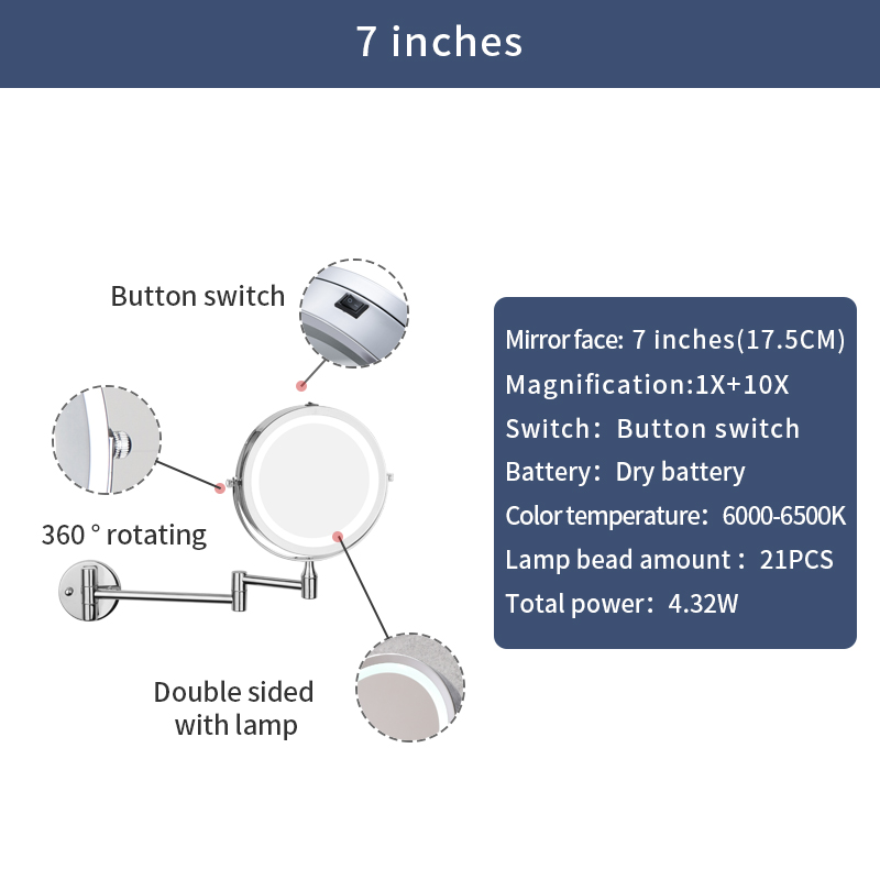 7 bouton de batterie sèche de pouce F50117, 1X + 10X