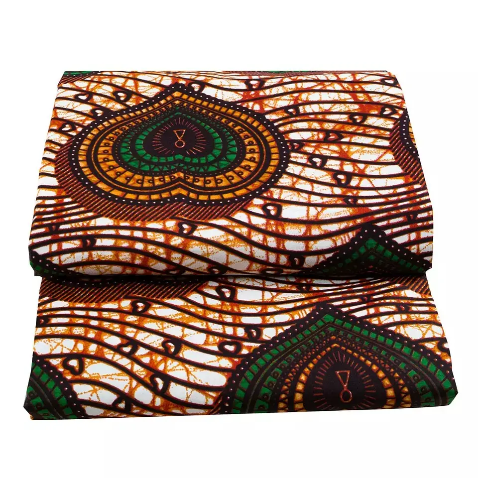 Venda quente africano étnico bico liso dupla face 100% poliéster africano cera de impressão tecido para vestido africano