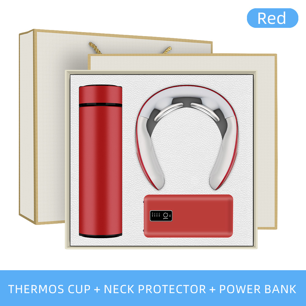 Rouge (tasse de vide + massager de cou + banque de puissance)