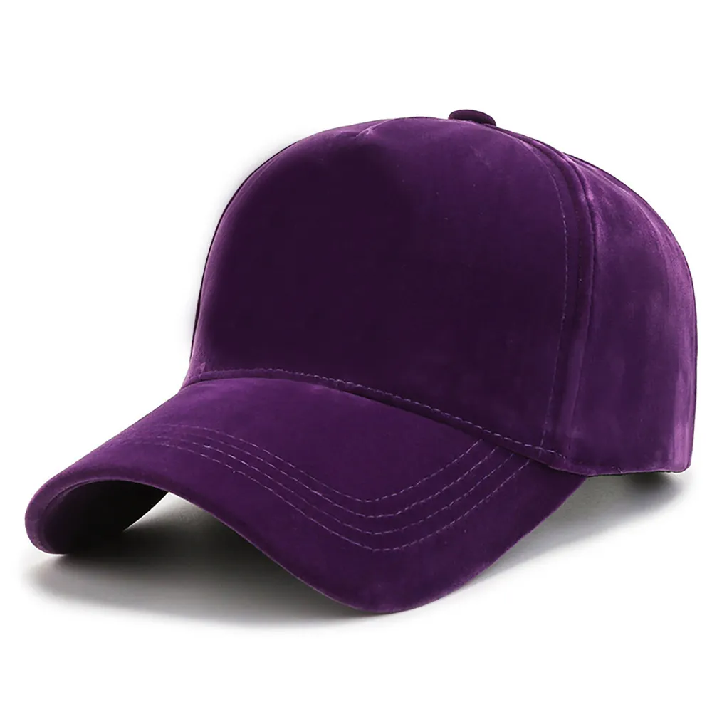 Berretti da Baseball strutturati in velluto personalizzati all'ingrosso ny cappelli di velluto cappello sportivo da strada all'aperto