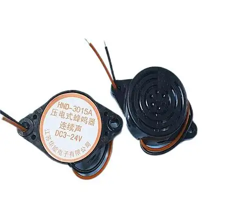 HND-3015A âm thanh liên tục áp điện hoạt động buzzer Điện áp 3-24V màu đen nhà ở