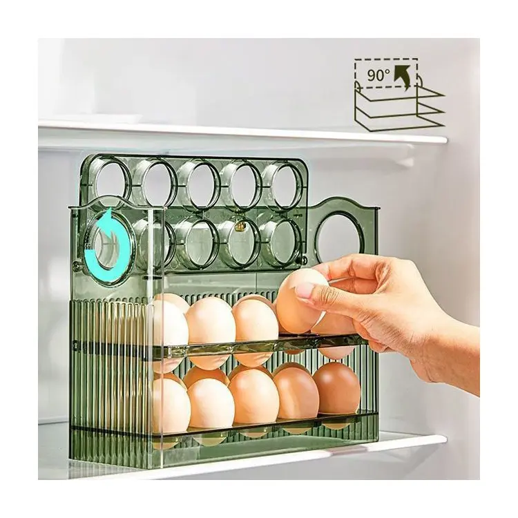 Nhà Máy Bán buôn trứng tủ lạnh tổ chức 3 lớp lật trứng lưu trữ container hộp