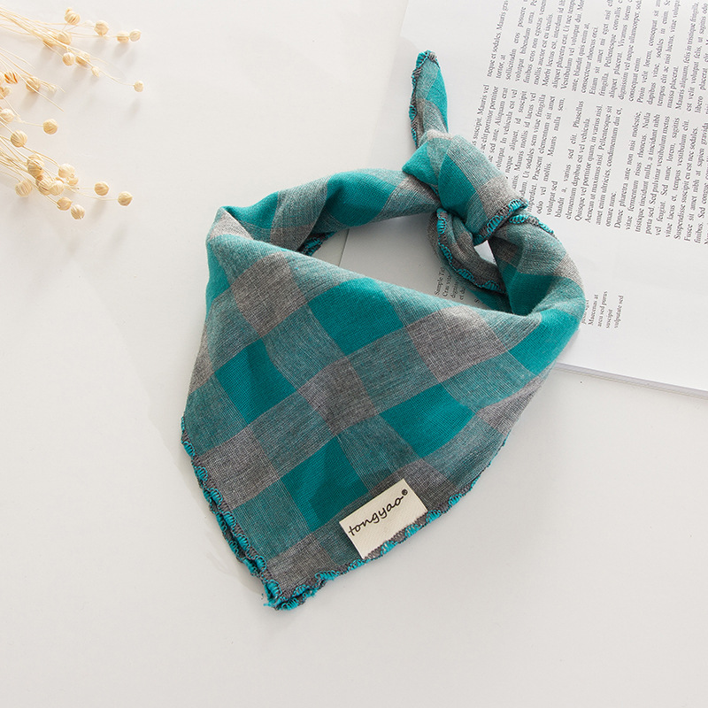 Grand plaid gris vert