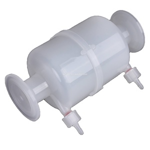 疎水性PTFE膜カプセルフィルター0.20ミクロン<span class=keywords><strong>1</strong></span>.5インチの衛生フランジ継手ガス滅菌ろ過用