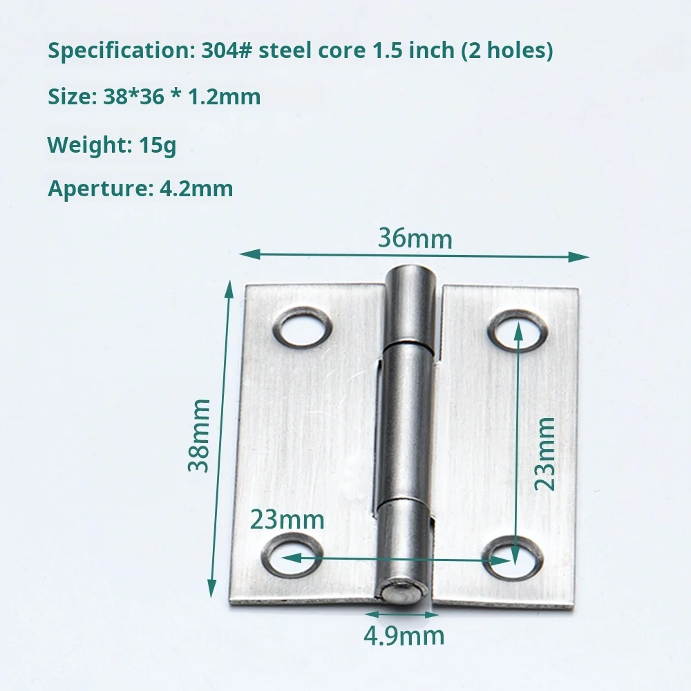 38*36*1.2 (SS304 steel core 2holes)