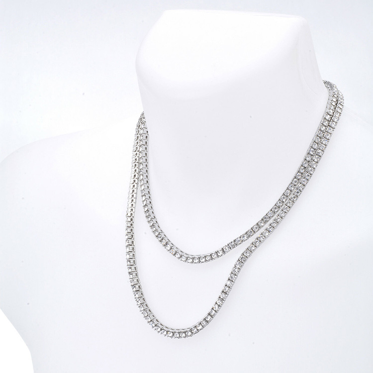 S925 4mm Or blanc