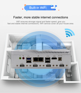 Sessiz 2 Intel I211 Gigabit RJ45 LAN ce-leron J4125 Mini PC 6 RS232 COM 6USB Watchdog masaüstü bilgisayar endüstriyel küçük PC - Product Image 5