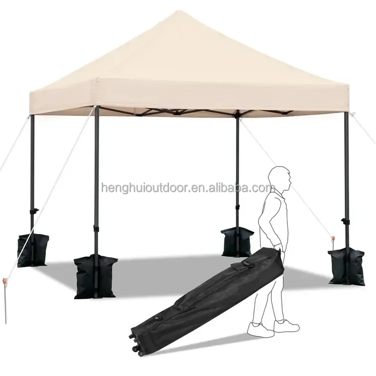 Luxe robuste 3x3m Durable Étanche Facile Pop up Auvent Tente Jardin Parasol Camping Auvent Gazebo Tente à vendre