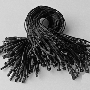Cuerda de etiqueta colgante de algodón del fabricante para ropa Cuerda de algodón con clip de plástico sostenible - Product Image 2