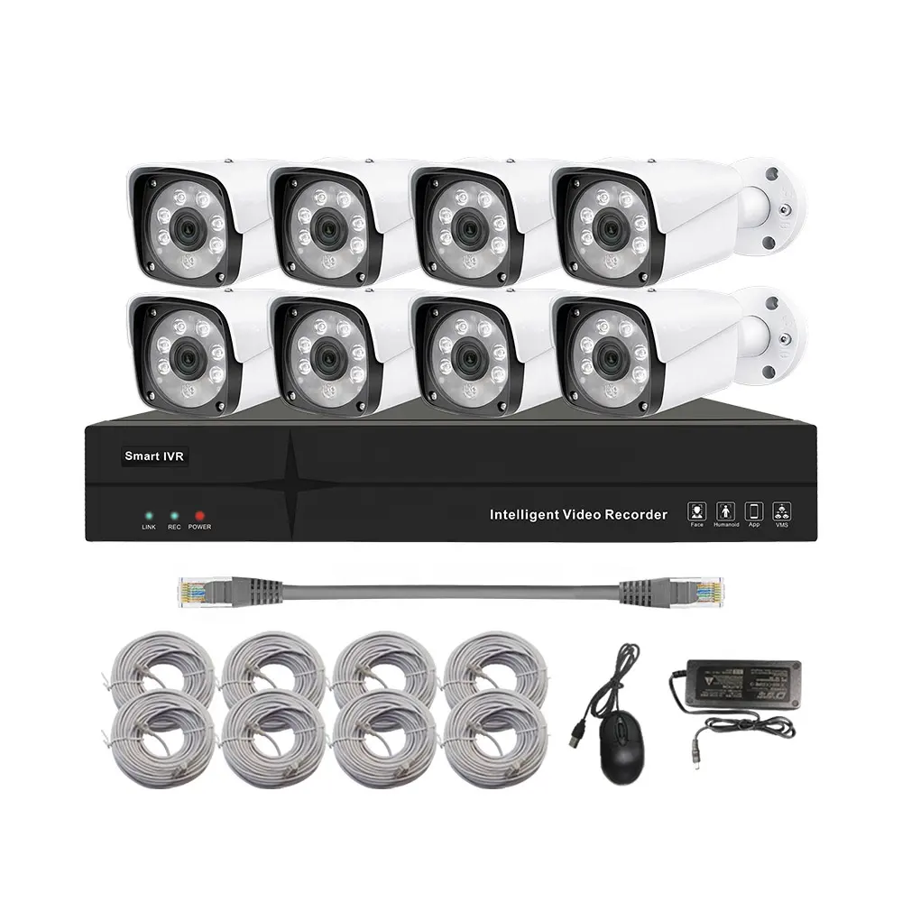 2023 populer Vanhua 8CH PoE NVR Video IP CCTV Kit NVR H.265 kamera keamanan sistem pengawasan