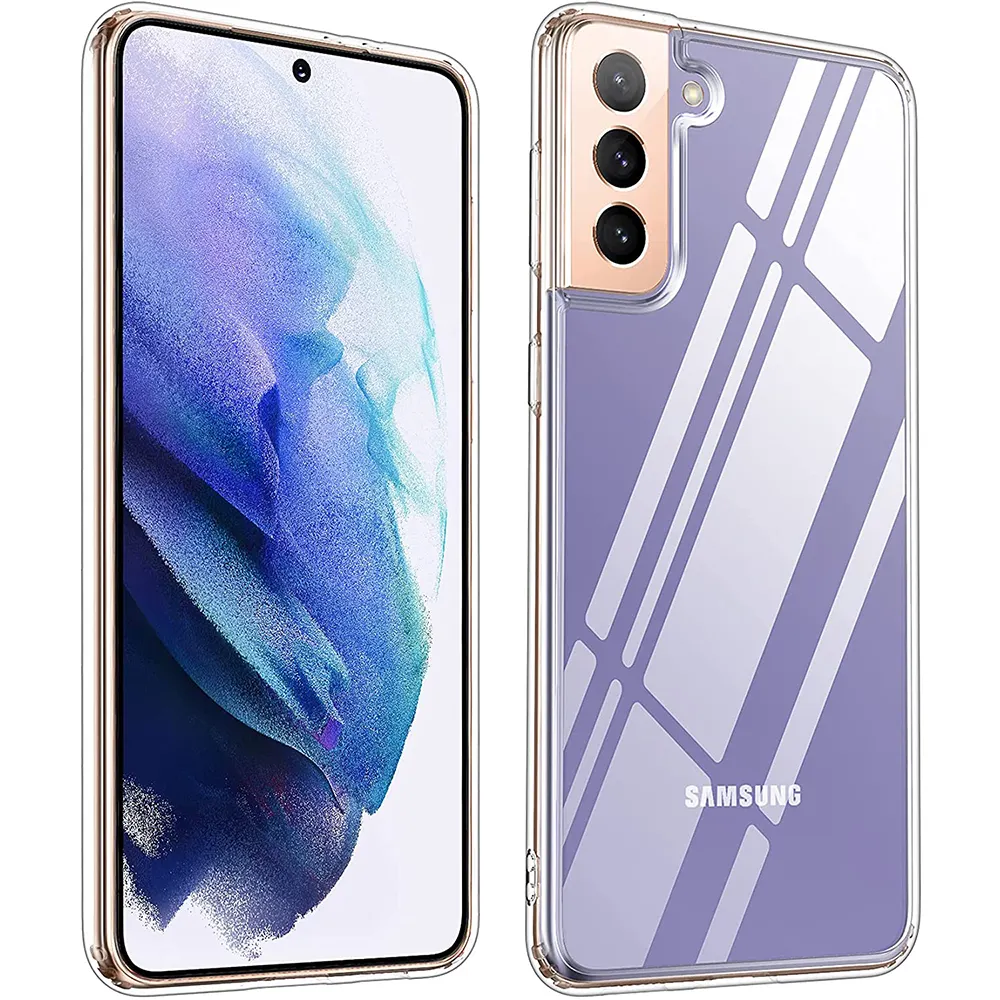 Funda de teléfono a prueba de golpes para Samsung Galaxy Note 20, S20, S21, Ultra suave, carcasa trasera dura para PC, S10 Note 10 Plus, 9, 8, transparente