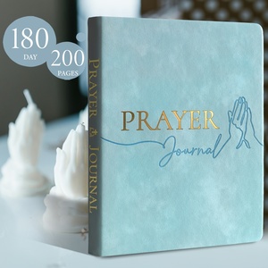 Diseño personalizado y logotipo de 8,5*6,2 pulgadas hilo de coser línea de encuadernación planificador diario oración diaria gratitud diario cuaderno basado en la fe - Product Image 1