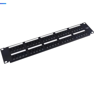 Venda direta da fábrica PP-50C3 50-Port Cat3 Dados Voz Patch Panel(2U) Industrial-Grade Telecom Parts