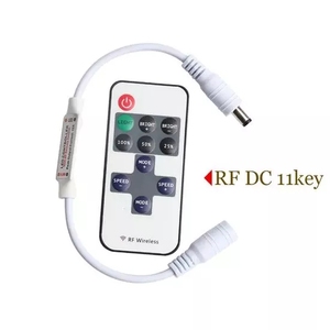 DC 5V ~ 24V 11 tasto singolo colore ha condotto la striscia telecomando rf mini ha condotto il regolatore