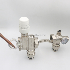 Válvula de ângulo (conjunto) de controle automático de temperatura montada aberta