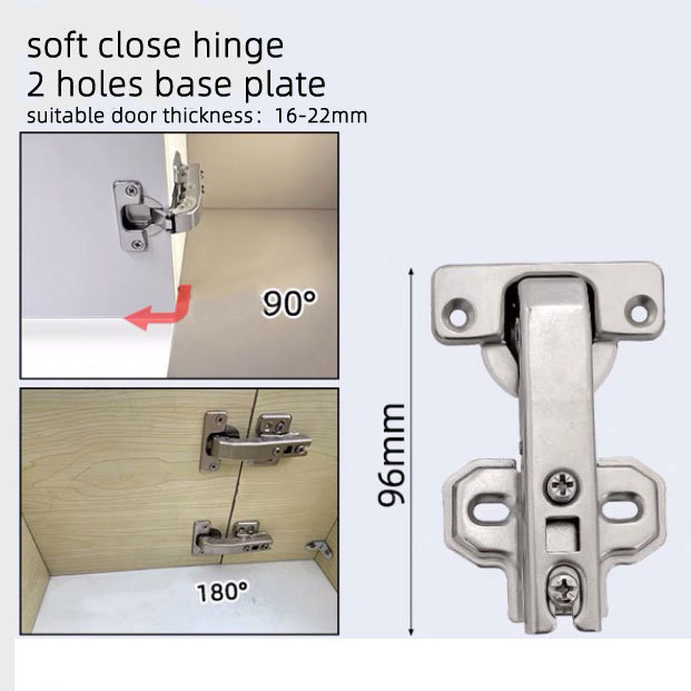 2 holes soft close hinge