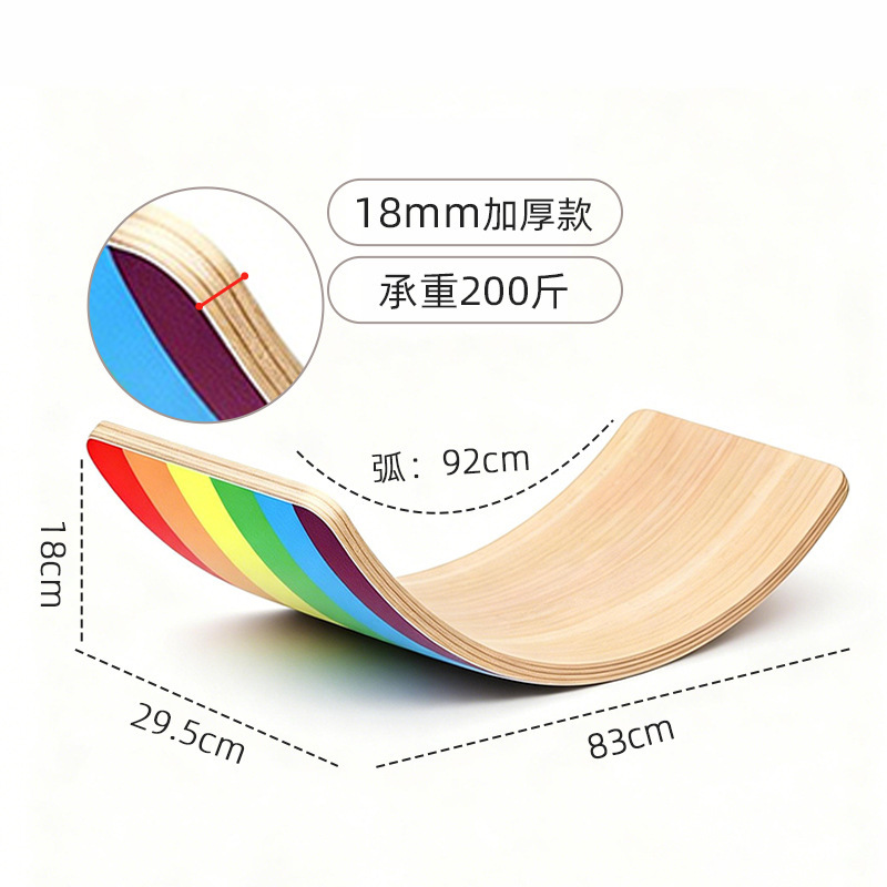 Balance board in feltro arcobaleno - spessore 18