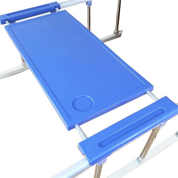 Blue stretchable dining table