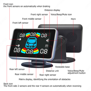 Parking <strong>Sensor</strong> <strong>LCD</strong> <strong>Display</strong> 8 <strong>Sensors</strong> Front Back <strong>Reverse</strong> Intelligent Aid Parking <strong>Sensor</strong> System - Product Image 3